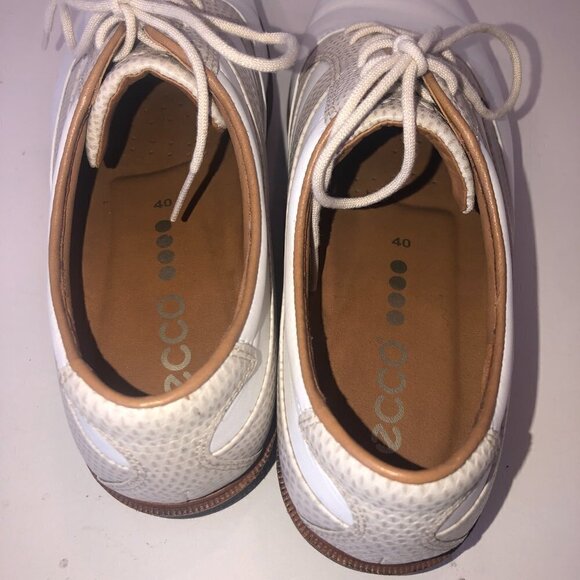 ECCO HydroMax Golf Shoes Women's Size 9/9.5 US 40 EU White Gray - Picture 4 of 12